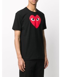 T-shirt à col rond imprimé noir Comme Des Garcons Play