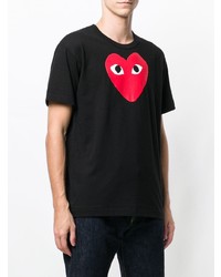 T-shirt à col rond imprimé noir Comme Des Garcons Play