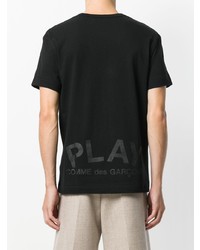 T-shirt à col rond imprimé noir Comme Des Garcons Play