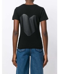 T-shirt à col rond imprimé noir Comme Des Garcons Play