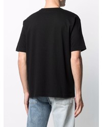 T-shirt à col rond imprimé noir Junya Watanabe MAN