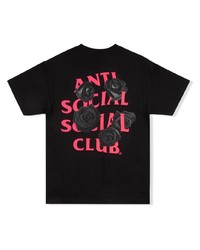 T-shirt à col rond imprimé noir Anti Social Social Club