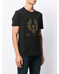 T-shirt à col rond imprimé noir Belstaff