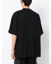 T-shirt à col rond imprimé noir Vetements