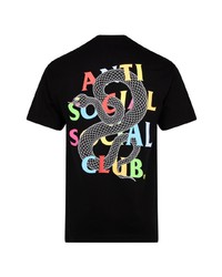 T-shirt à col rond imprimé noir Anti Social Social Club