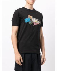 T-shirt à col rond imprimé noir PS Paul Smith