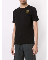 T-shirt à col rond imprimé noir Ea7 Emporio Armani