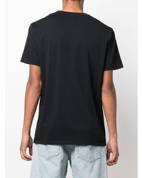 T-shirt à col rond imprimé noir Sundek