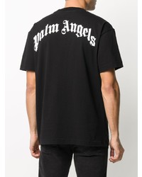 T-shirt à col rond imprimé noir Palm Angels