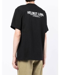 T-shirt à col rond imprimé noir Helmut Lang