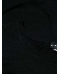 T-shirt à col rond imprimé noir Alexander McQueen