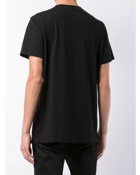 T-shirt à col rond imprimé noir Balmain