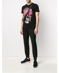 T-shirt à col rond imprimé noir Philipp Plein