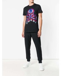 T-shirt à col rond imprimé noir Philipp Plein