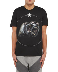 T-shirt à col rond imprimé noir Givenchy