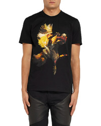 T-shirt à col rond imprimé noir Givenchy