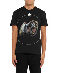 T-shirt à col rond imprimé noir Givenchy