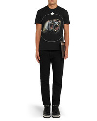 T-shirt à col rond imprimé noir Givenchy