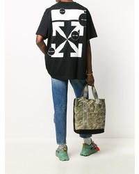 T-shirt à col rond imprimé noir Off-White