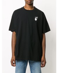 T-shirt à col rond imprimé noir Off-White