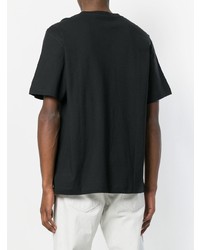 T-shirt à col rond imprimé noir Helmut Lang