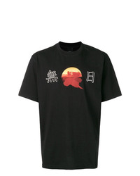T-shirt à col rond imprimé noir D.GNAK