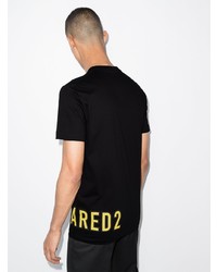 T-shirt à col rond imprimé noir DSQUARED2