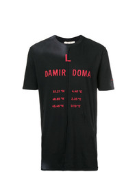 T-shirt à col rond imprimé noir Damir Doma