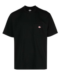 T-shirt à col rond imprimé noir Danton