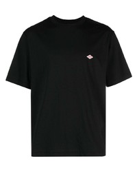 T-shirt à col rond imprimé noir Danton