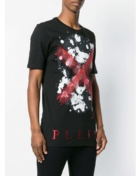 T-shirt à col rond imprimé noir Philipp Plein