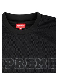 T-shirt à col rond imprimé noir Supreme