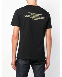 T-shirt à col rond imprimé noir Dust