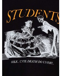 T-shirt à col rond imprimé noir Students Golf