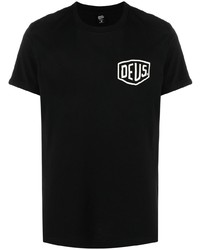 T-shirt à col rond imprimé noir Deus Ex Machina