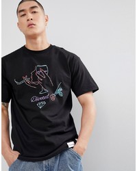 T-shirt à col rond imprimé noir Diamond Supply