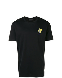 T-shirt à col rond imprimé noir Diesel Black Gold