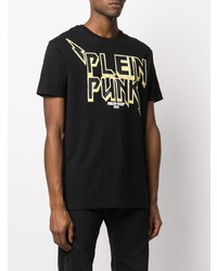 T-shirt à col rond imprimé noir Philipp Plein