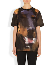 T-shirt à col rond imprimé noir Givenchy