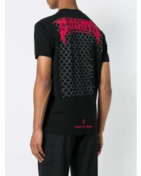 T-shirt à col rond imprimé noir Marcelo Burlon County of Milan