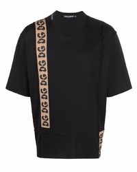 T-shirt à col rond imprimé noir Dolce & Gabbana