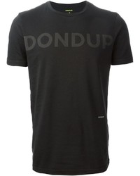 T-shirt à col rond imprimé noir Dondup