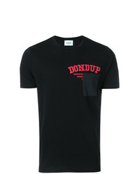 T-shirt à col rond imprimé noir Dondup