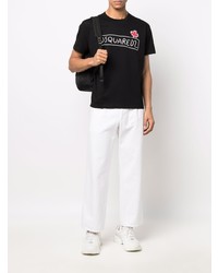 T-shirt à col rond imprimé noir DSQUARED2