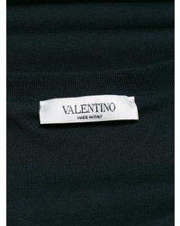 T-shirt à col rond imprimé noir Valentino