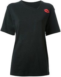 T-shirt à col rond imprimé noir Dresscamp