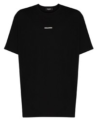 T-shirt à col rond imprimé noir DSQUARED2