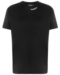 T-shirt à col rond imprimé noir DSQUARED2