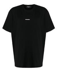 T-shirt à col rond imprimé noir DSQUARED2