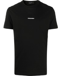 T-shirt à col rond imprimé noir DSQUARED2